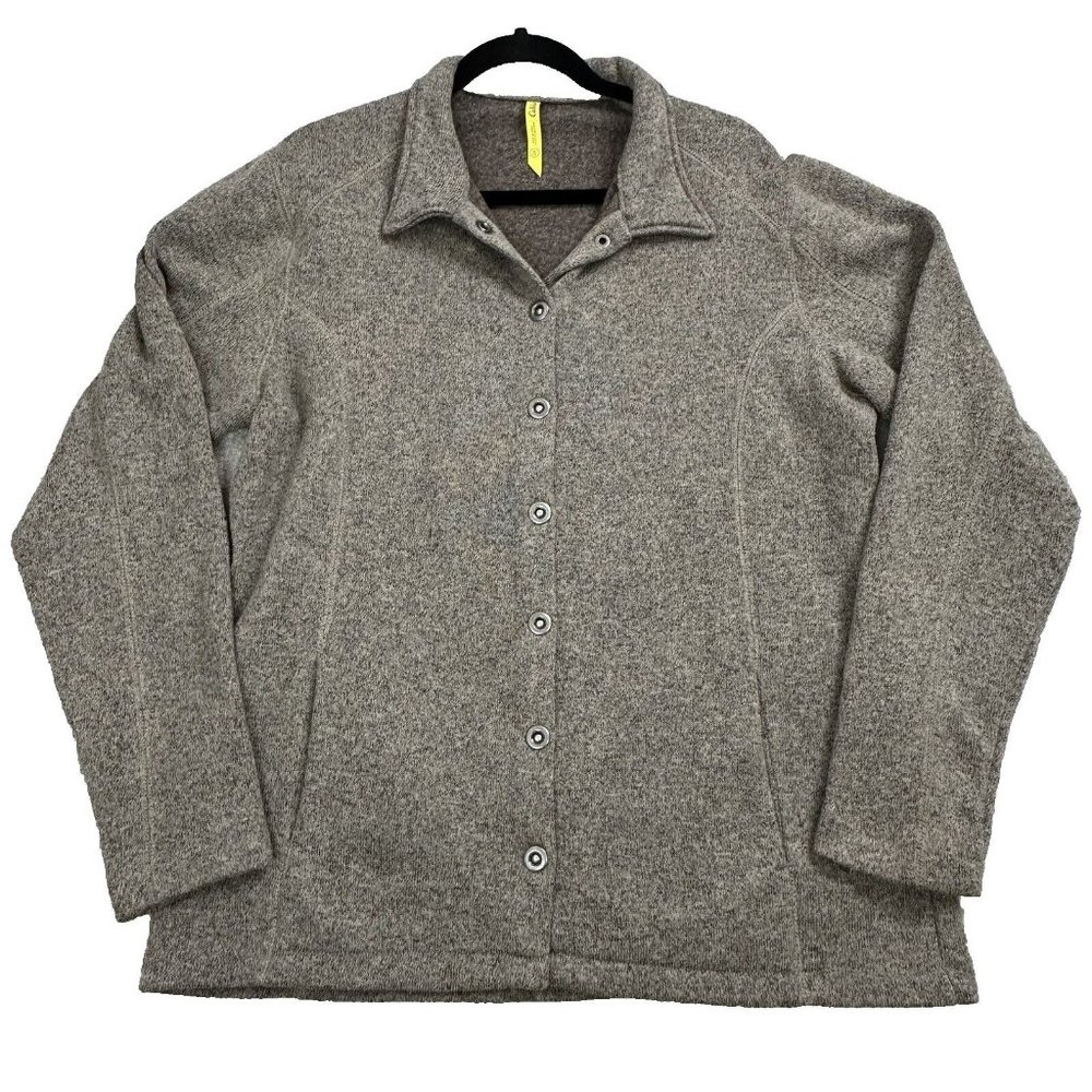 Cabela's Men's Gorpcore Shacket Long Sleeve Snap Knit Size XL Light Brown